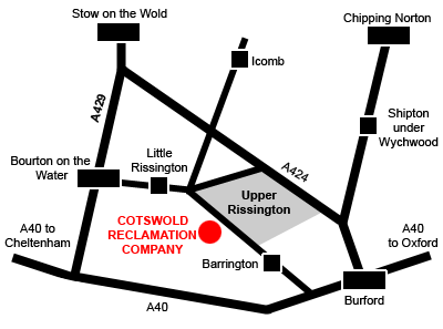 Map of the Cotswolds